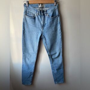 EVERLANE high rise skinny blue jeans 24 regular